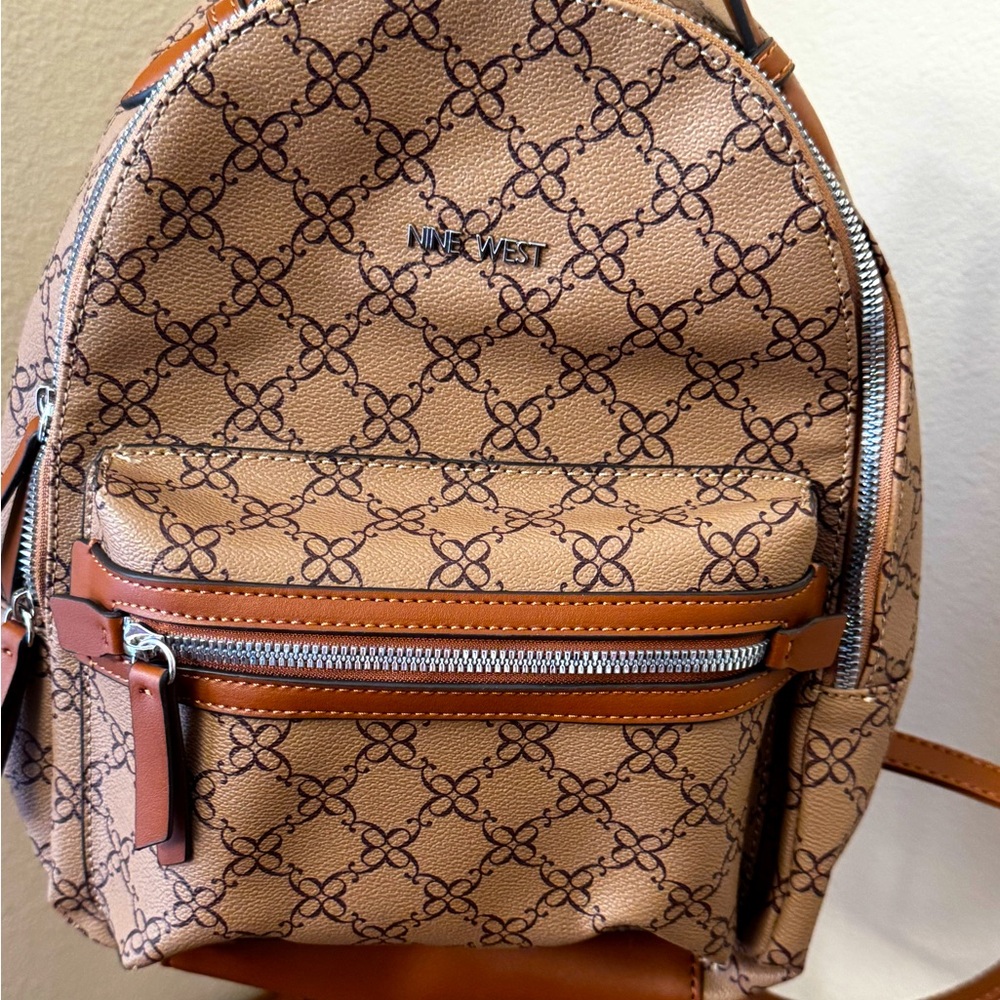 NINE WEST Vander Convertible  Brown Backpack NWOT